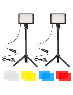 Luz de Video LED Ci-Fotto PC-02 con Mini Trípodes y Filtros