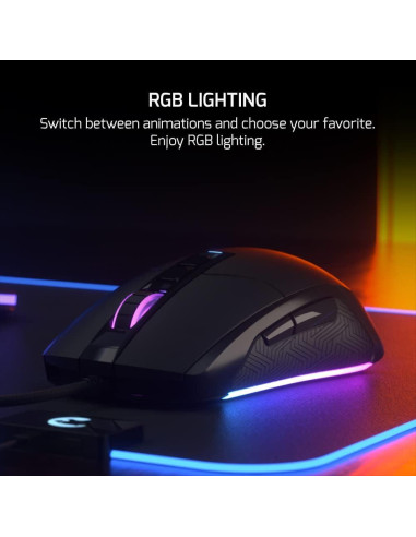 Game Power Kyojin Ratón Gaming Cable RGB 6400 DPI