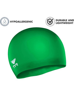 Gorro de Silicona Junior TYR Verde Manzana Sin Arrugas 2