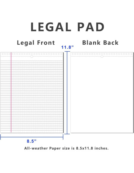 Cuaderno Legal WRENBEN Impermeable A4 Negro 100 Páginas