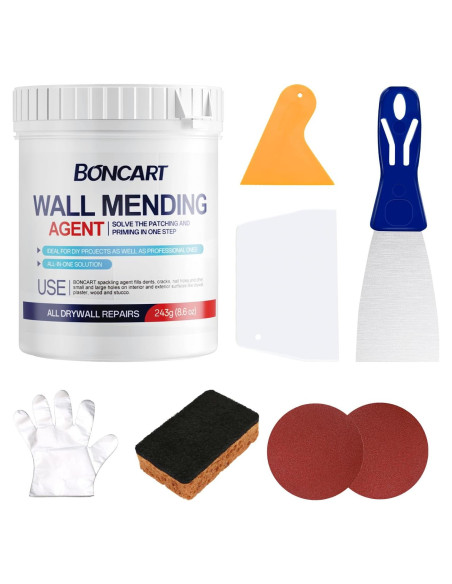 Kit de Reparación de Paneles de Yeso BONCART 8.6oz - Herramientas Todo en Uno