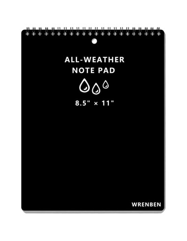 Cuaderno Legal WRENBEN Impermeable A4 Negro 100 Páginas