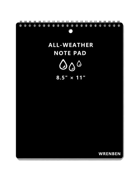 Cuaderno Legal WRENBEN Impermeable A4 Negro 100 Páginas