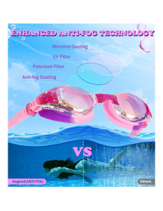 Gafas de Natación Aegend para Niños 4-16 Años Anti-Vaho UV 2