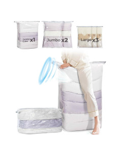 Bolsas de Almacenamiento al Vacío BAGSMART 6 Piezas 80% Compresión