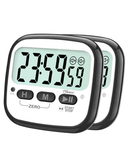 Temporizadores Digitales de Cocina AyayaBoss - Paquete de 2 Temporizadores Digitales de Cocina AyayaBoss - Paquete de 2