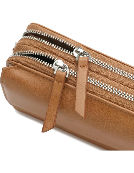 Billetera Cruzada RFID Lanyani de Cuero Vegano para Mujeres