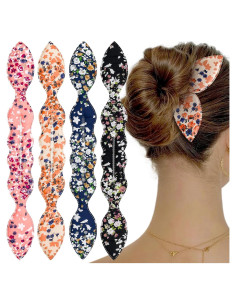 4 Piezas Hacedor de Moños Deft Orejas de Conejo Flor