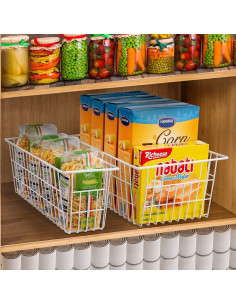 Cestas de Almacenamiento Redrubbit Set de 6 Grandes Blancas 2