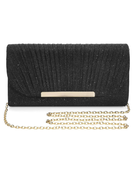 Bolso de Noche Clutch UBAYMAX Negro para Mujeres 22x12 cm Bolso de Noche Clutch UBAYMAX Negro para Mujeres 22x12 cm