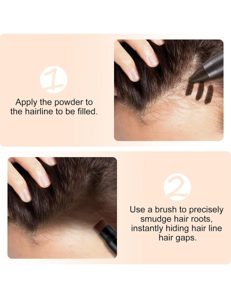 Barra de Polvo Corrector de Raíces Boobeen - Marrón Oscuro