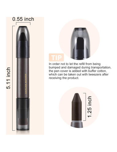 Barra de Polvo Corrector de Raíces Boobeen - Marrón Oscuro