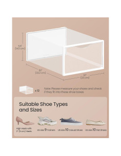 Cajas Apilables para Zapatos SONGMICS, Juego de 12, 23x33.2 cm 2