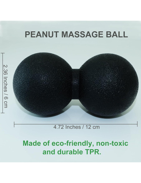 Bola de Masaje de Cacahuate Simplecool 12cm Negro - Terapia Miofascial