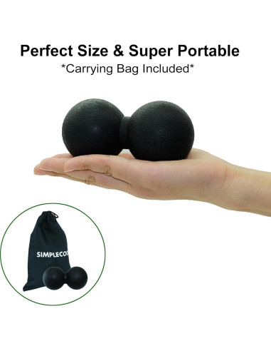 Bola de Masaje de Cacahuate Simplecool 12cm Negro - Terapia Miofascial