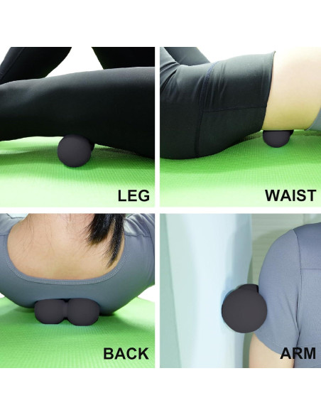 Bola de Masaje de Cacahuate Simplecool 12cm Negro - Terapia Miofascial