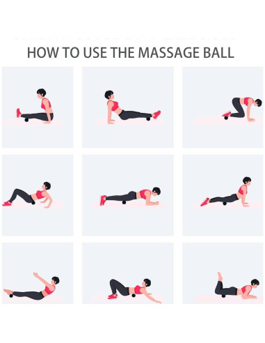 Bola de Masaje de Cacahuate Simplecool 12cm Negro - Terapia Miofascial