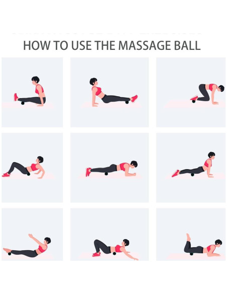 Bola de Masaje de Cacahuate Simplecool 12cm Negro - Terapia Miofascial