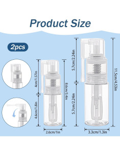 Botellas de Spray de Purpurina KALIONE 35ml y 14ml Reutilizables 2
