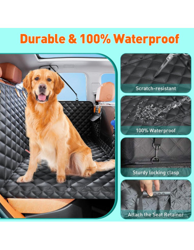 Funda de Asiento Trasero para Perros HikeSeptPals Hike001 Impermeable