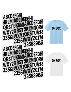 Juego de Letras y Números Termoadhesivos Metsyth 306 Pcs Negro