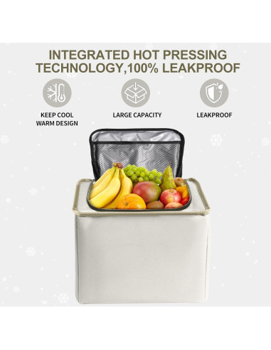 Organizador de Maletero AOPHY Beige 4 en 1 Plegable Impermeable