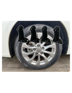 Tapas de Válvula de Neumático de Broma UHAD 4 Pcs Negro