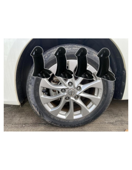 Tapas de Válvula de Neumático de Broma UHAD 4 Pcs Negro