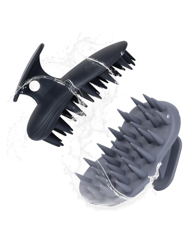 2 Cepillos de Champú Masajeador PHOVSUV Silicona 10cm