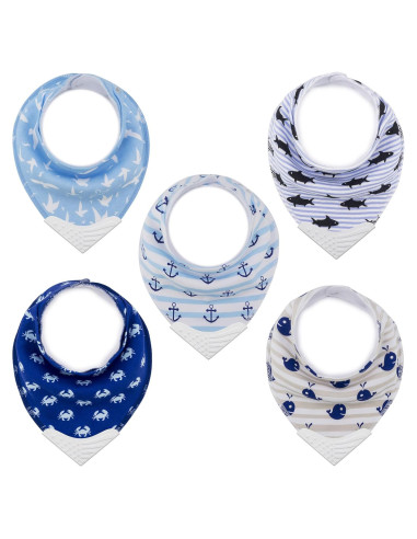 Conjunto de Baberos de Dentición Giftty Baby - Algodón Orgánico