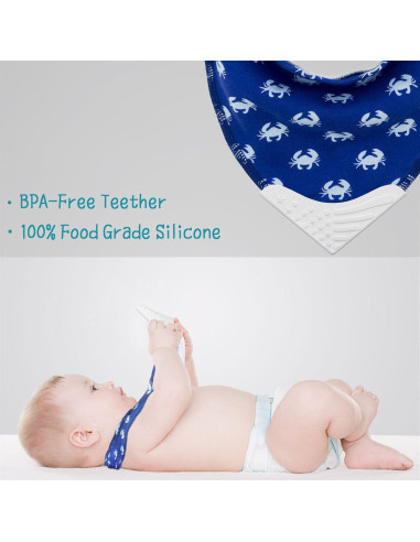 Conjunto de Baberos de Dentición Giftty Baby - Algodón Orgánico