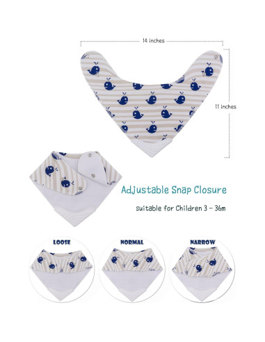 Conjunto de Baberos de Dentición Giftty Baby - Algodón Orgánico