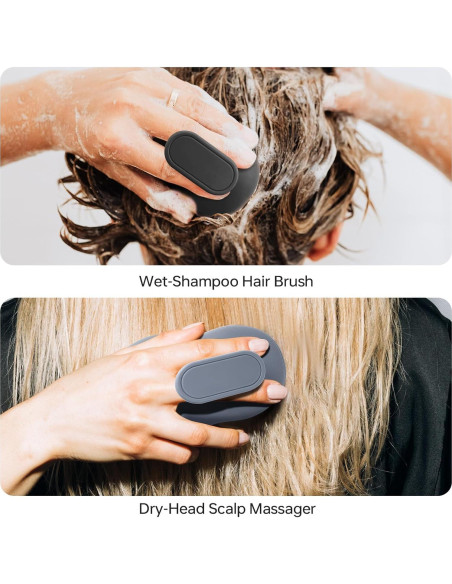 2 Cepillos de Champú Masajeador PHOVSUV Silicona 10cm