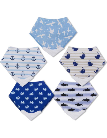 Conjunto de Baberos de Dentición Giftty Baby - Algodón Orgánico