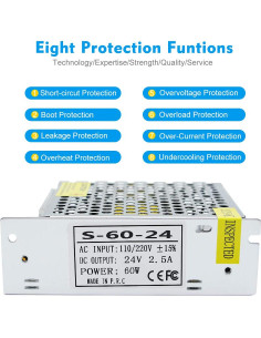 Fuente de Alimentación 24V 2.5A 60W inShareplus para LED 2