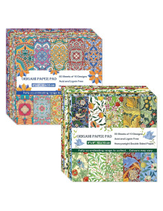 Kit de Papel de Origami Doble Cara 100 Hojas 20 Colores 15x15cm Chiyo
