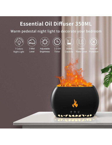 Difusor de Aceite Esencial PLUWEL HYB-02 350ML con Luz Nocturna
