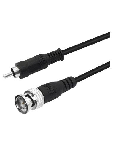 Cable Adaptador BNC a RCA YOUCHENG 1m Coaxial 75 Ohm CCTV