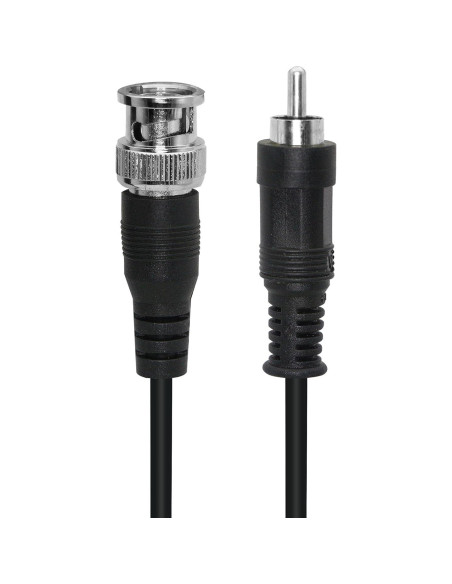Cable Adaptador BNC a RCA YOUCHENG 1m Coaxial 75 Ohm CCTV