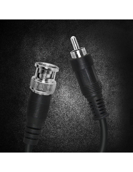 Cable Adaptador BNC a RCA YOUCHENG 1m Coaxial 75 Ohm CCTV