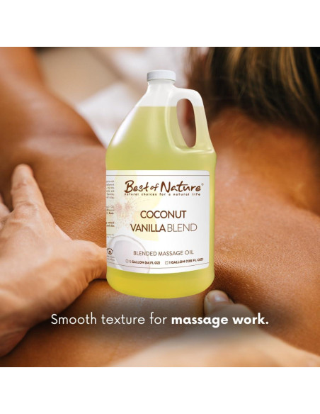 Aceite de Masaje Aromaterapia Coco Vainilla 236.6 ml - Lo Mejor de la Naturaleza