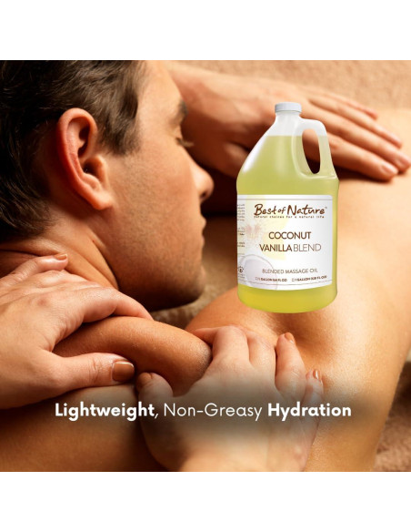 Aceite de Masaje Aromaterapia Coco Vainilla 236.6 ml - Lo Mejor de la Naturaleza