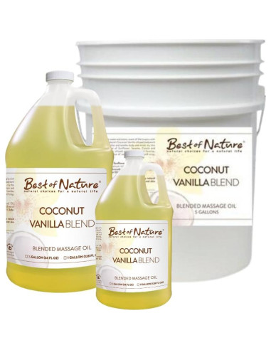 Aceite de Masaje Aromaterapia Coco Vainilla 236.6 ml - Lo Mejor de la Naturaleza