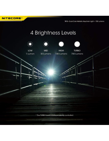 Linterna de Llavero Nitecore Tip SE Gris 700 Lúmenes Recargable