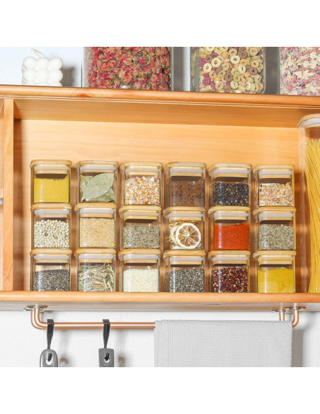 Frascos de Especias ComSaf 4 oz Cuadrados con Etiquetas - 6 Piezas Frascos de Especias ComSaf 4 oz Cuadrados con Etiquetas - 6 Piezas