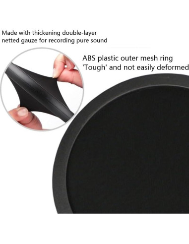 Filtro a prueba de viento y spray para micrófono Blue Yeti 15.24 cm