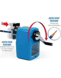 Afilador de lápices manual CARL Angel-5 Negro - Alta resistencia 2