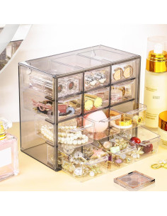 Organizador de Escritorio FODIENS con 12 Cajones Transparentes 2