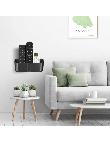 Soporte de Control Remoto Suptek Montado en Pared Negro para 4 Controles