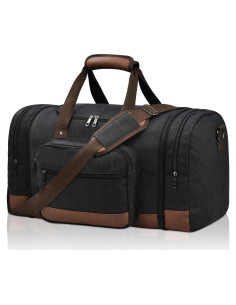 Bolsa de viaje Litvyak Duffle negra 53x30x26 cm 7 compartimentos